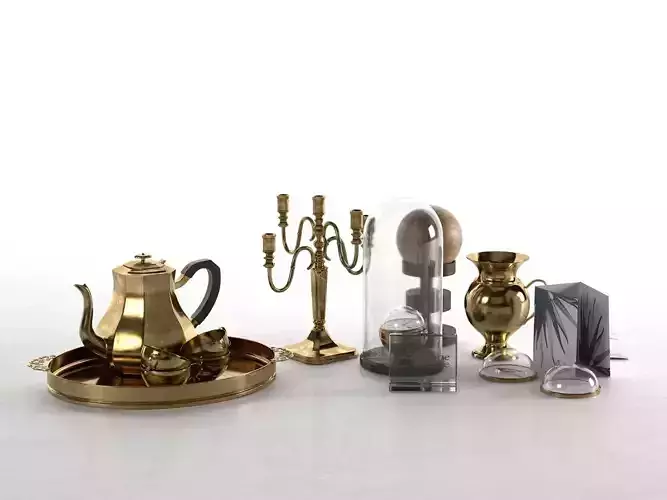 Tea Set Candle Holder Watch Display Dome and Pitcher