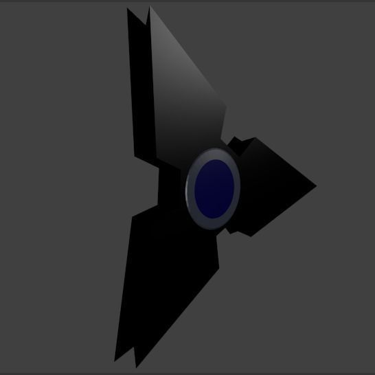 Fidget spinner Low-poly 3D model_0