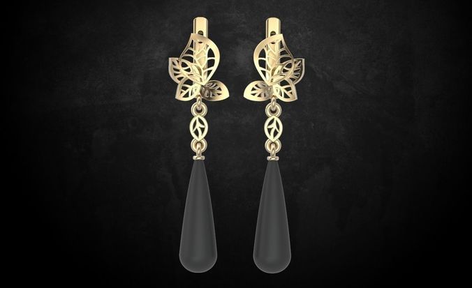 Womens earrings 61 3D print model