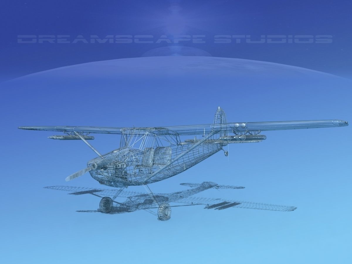 Cessna O-1E L-19 US Army 1 3D model_13