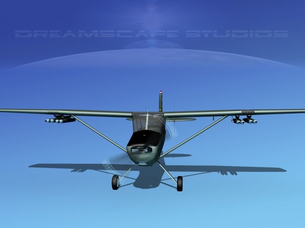 Cessna O-1E L-19 US Army 1 3D model_1