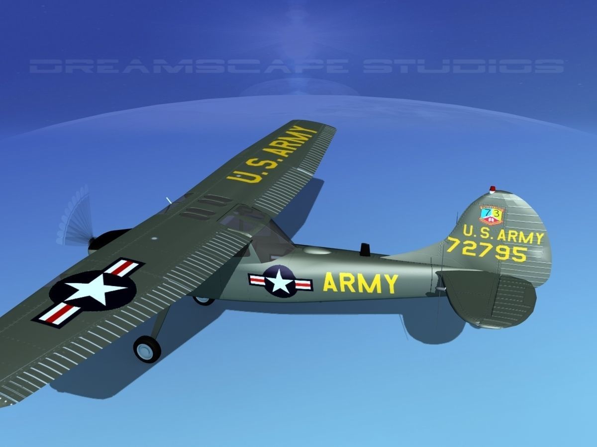 Cessna O-1E L-19 US Army 1 3D model_7