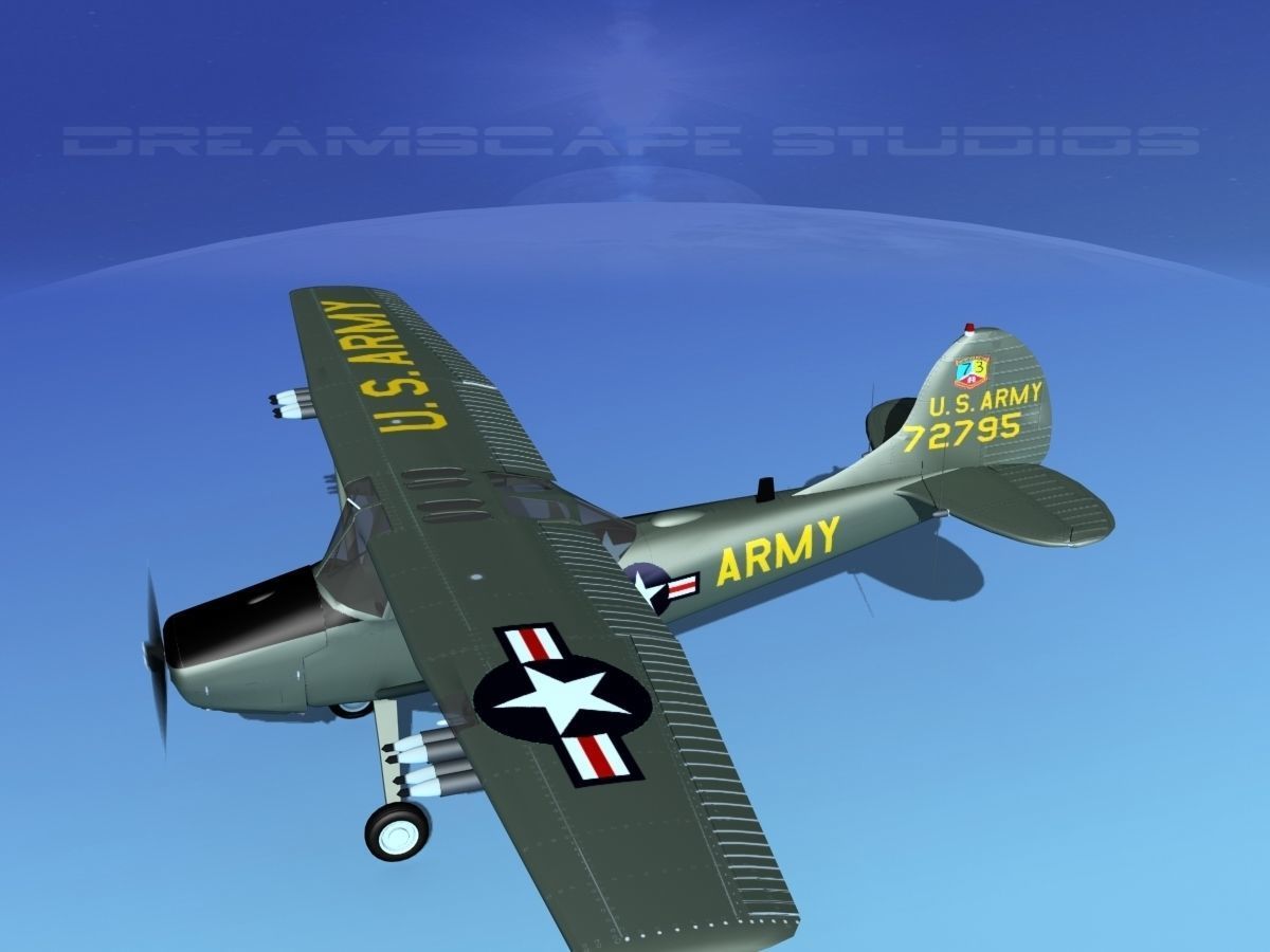 Cessna O-1E L-19 US Army 1 3D model_8