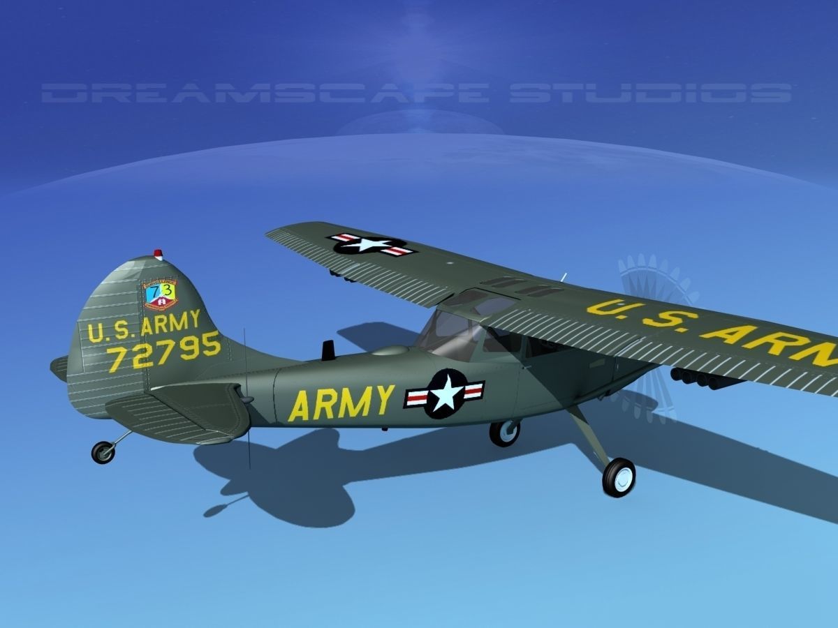 Cessna O-1E L-19 US Army 1 3D model_5