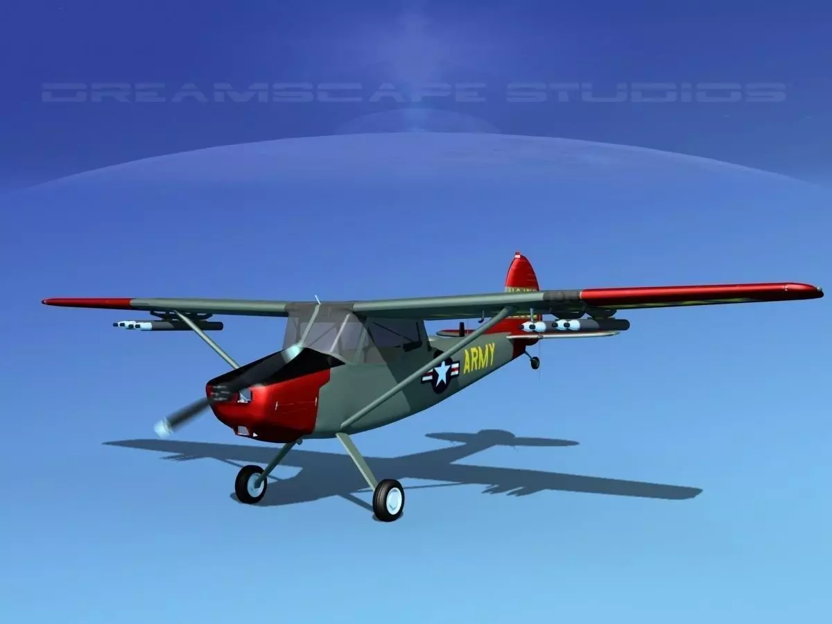 Cessna O-1E L-19 US Army 2 3D model
