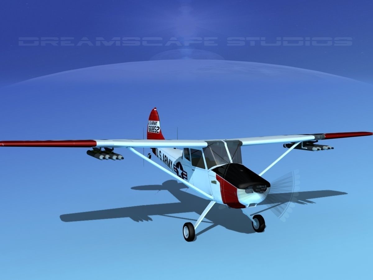 Cessna O-1E L-19 US Army 3 3D model_2