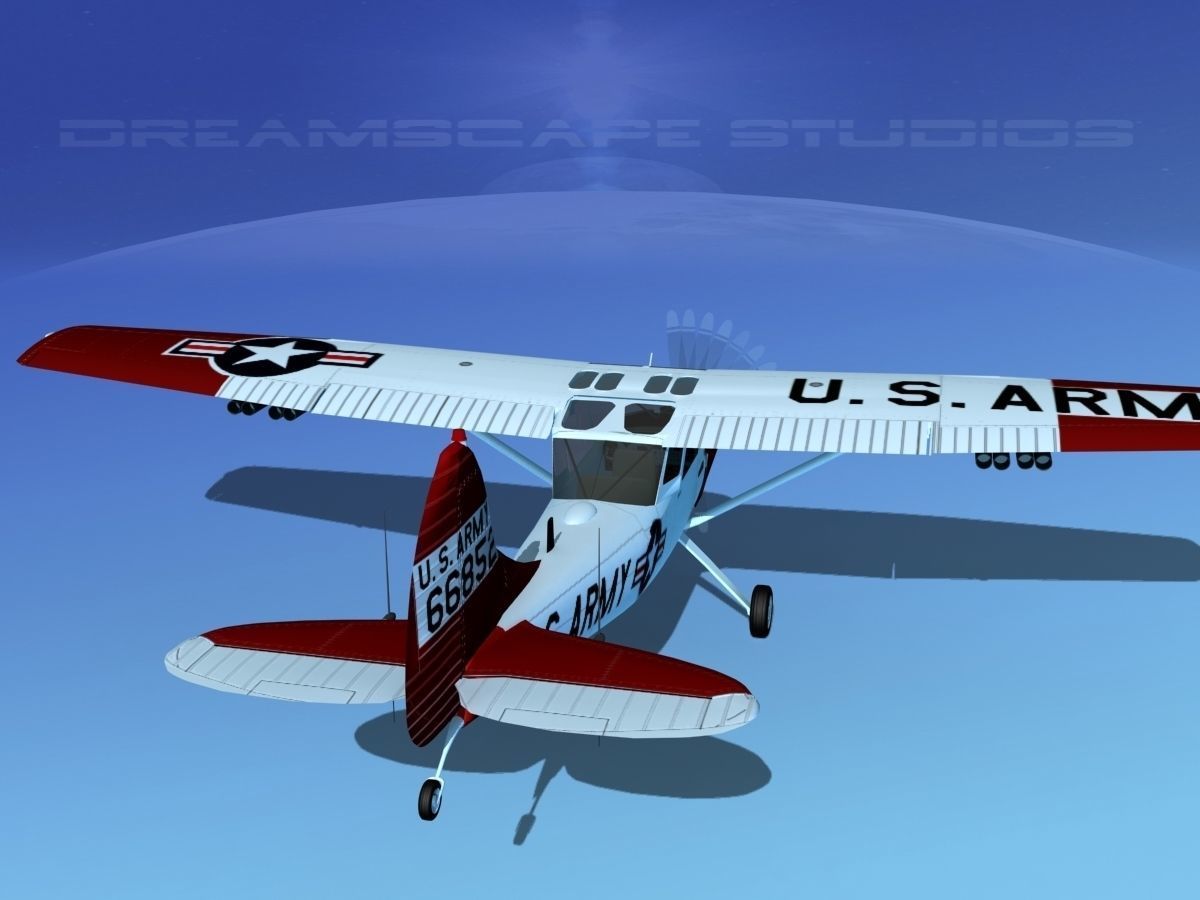 Cessna O-1E L-19 US Army 3 3D model_6