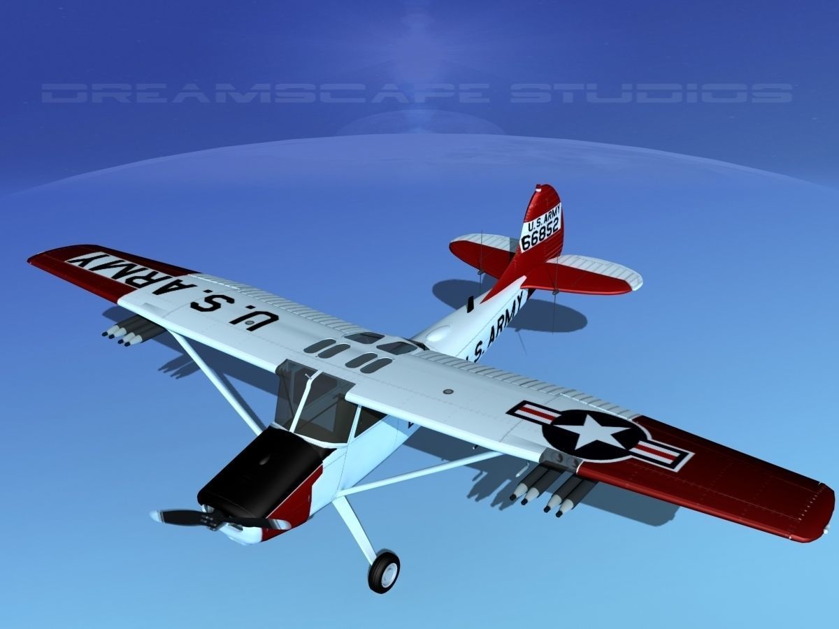 Cessna O-1E L-19 US Army 3 3D model_10