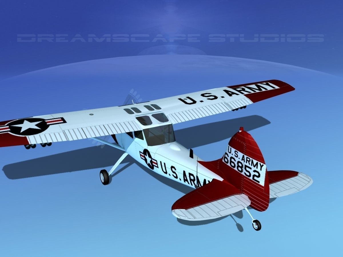Cessna O-1E L-19 US Army 3 3D model_7
