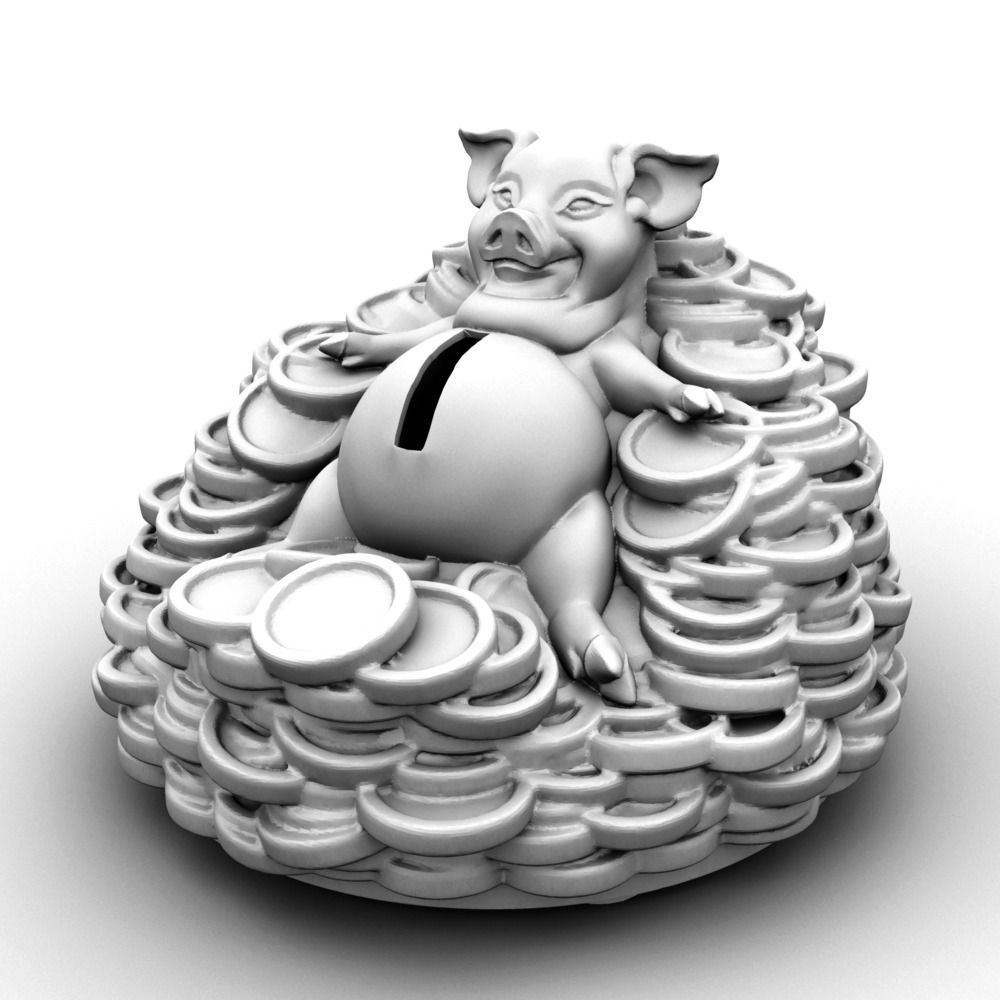 Piggy Bank 3D Model 3D Printable STL CGTrader