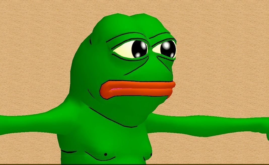 Pepe the frog Low-poly 3D model_3