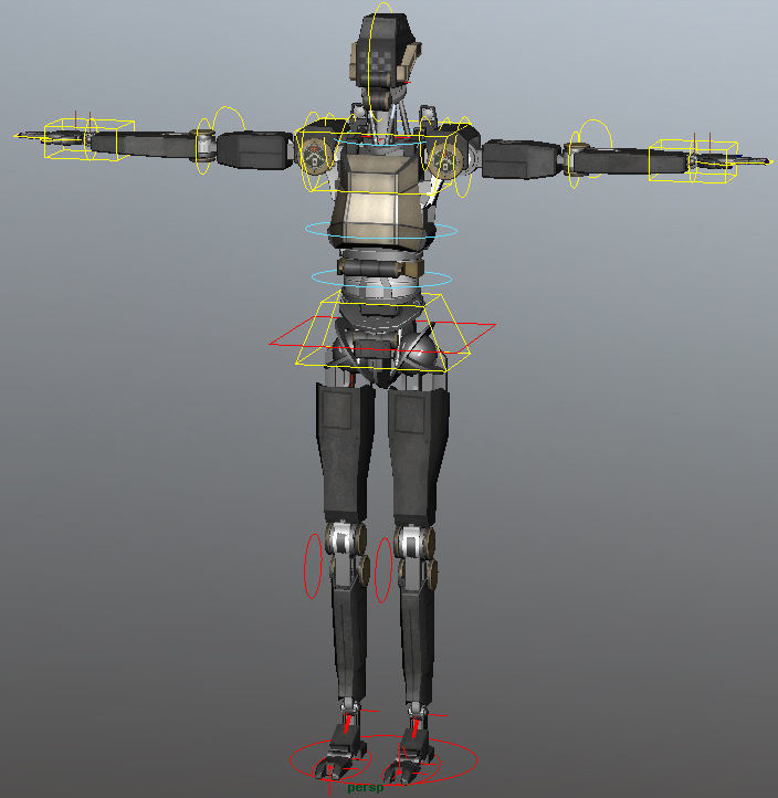 Sentinel Bot Rigged 3D model_7