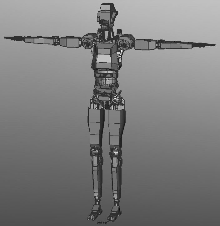 Sentinel Bot Rigged 3D model_8