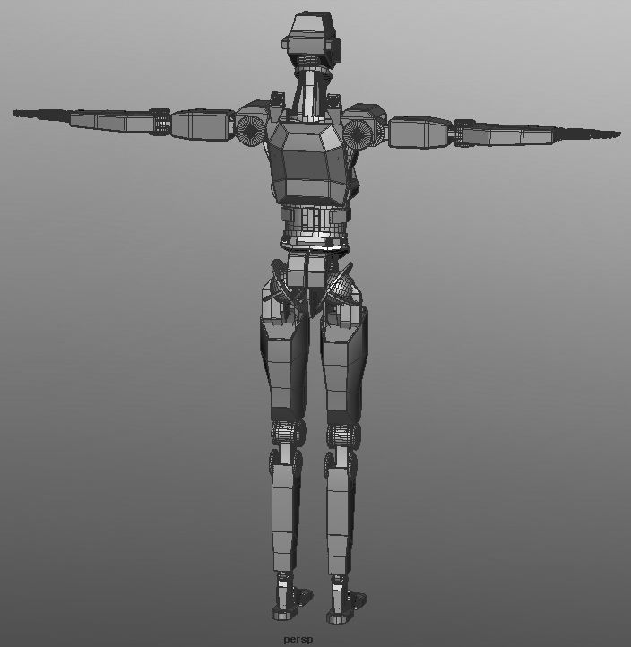 Sentinel Bot Rigged 3D model_9