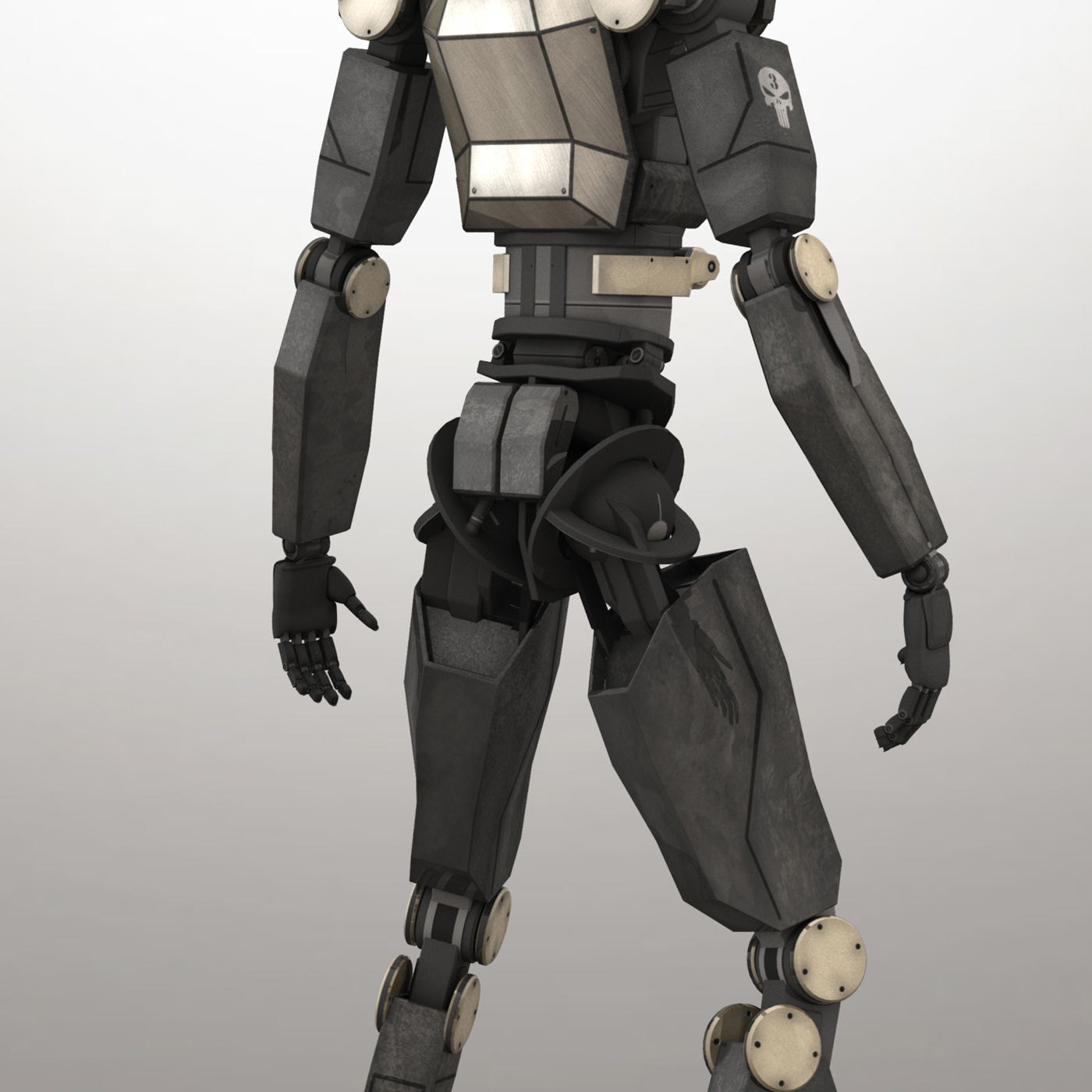 Sentinel Bot Rigged 3D model_5