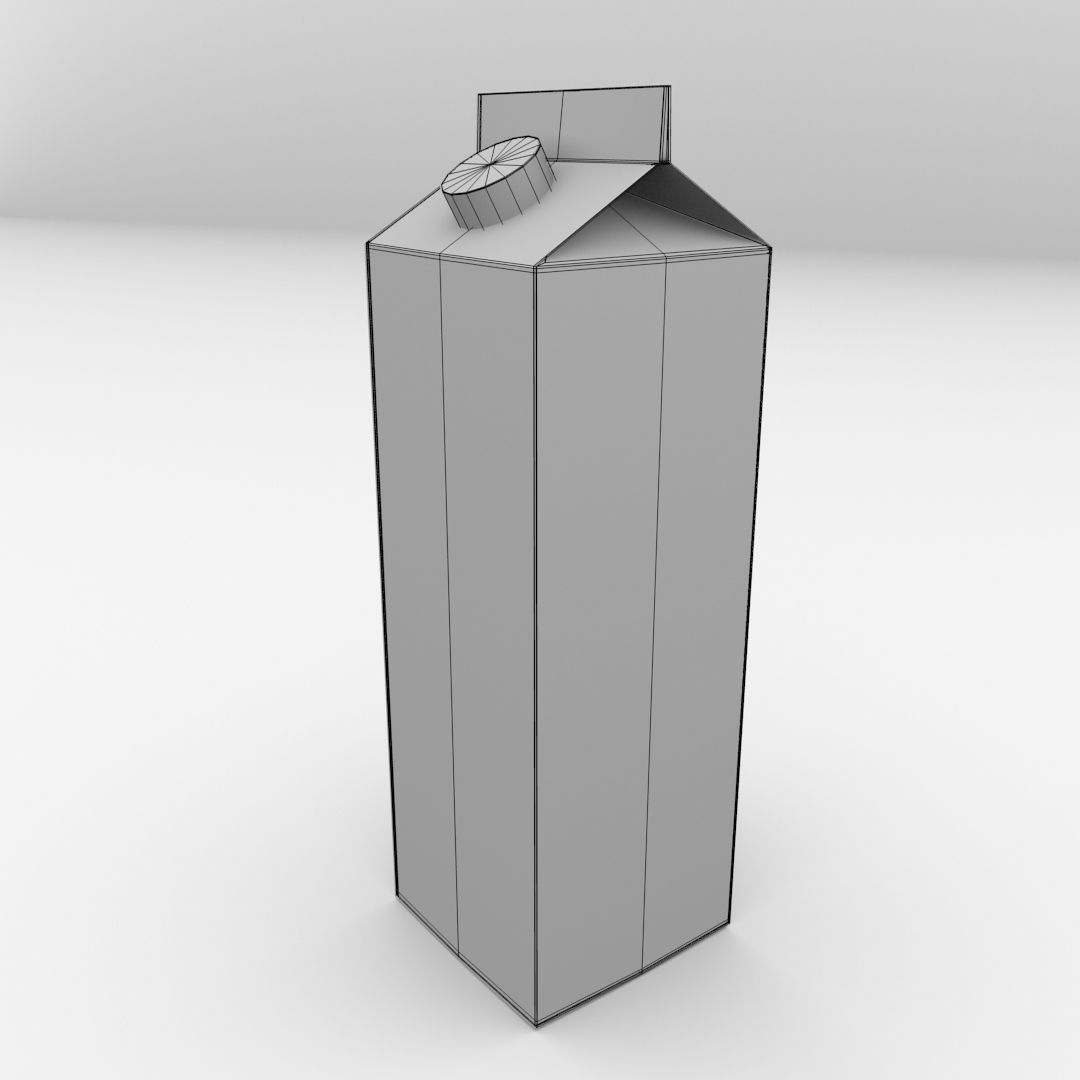 Milk Carton 3D model_5