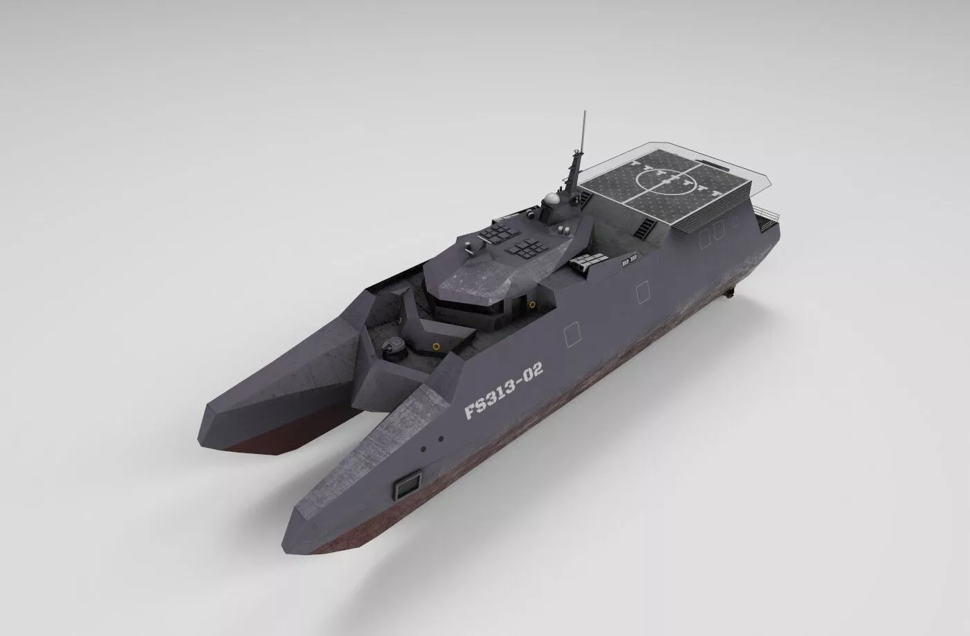 shahid soleimani combat ship lowpoly Low-poly 3D model