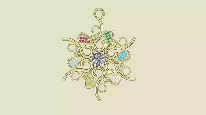 Sun pendent 3D PRINT MODEL