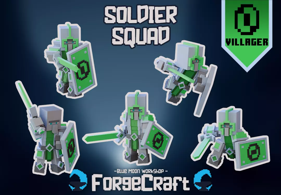 Villager Shield Squad 3D print model