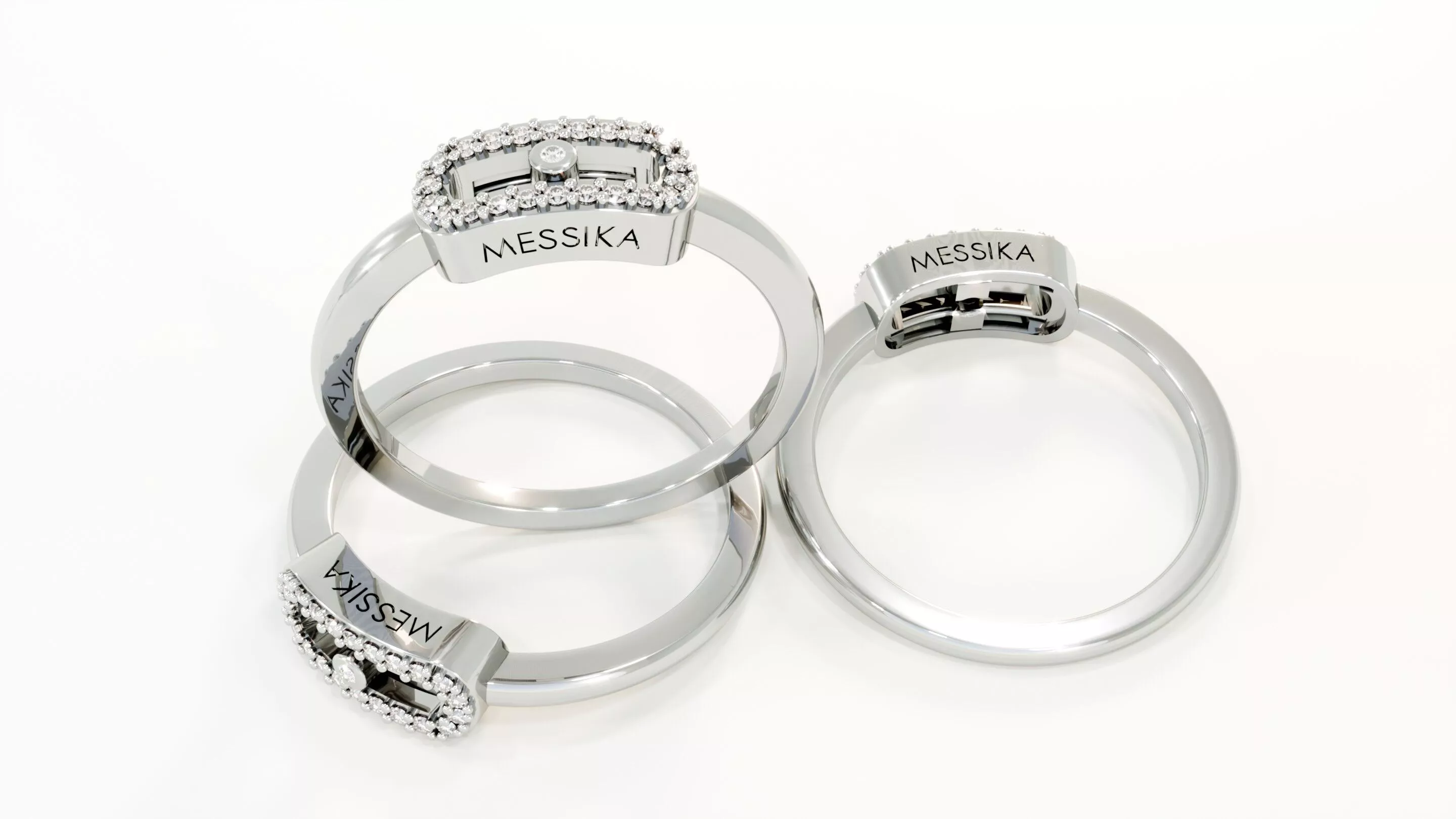 Messika Move Uno Pave Ring Large 3D print model