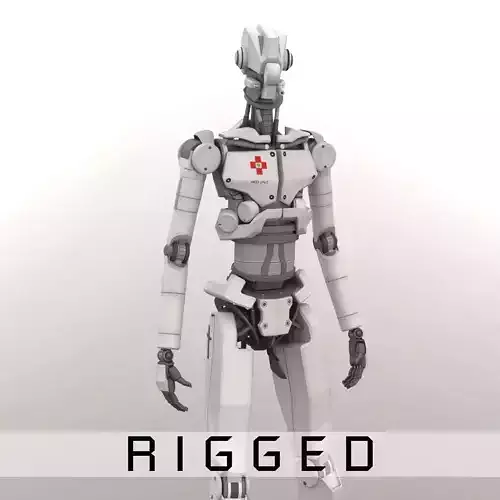 Med Bot Rigged 3D model