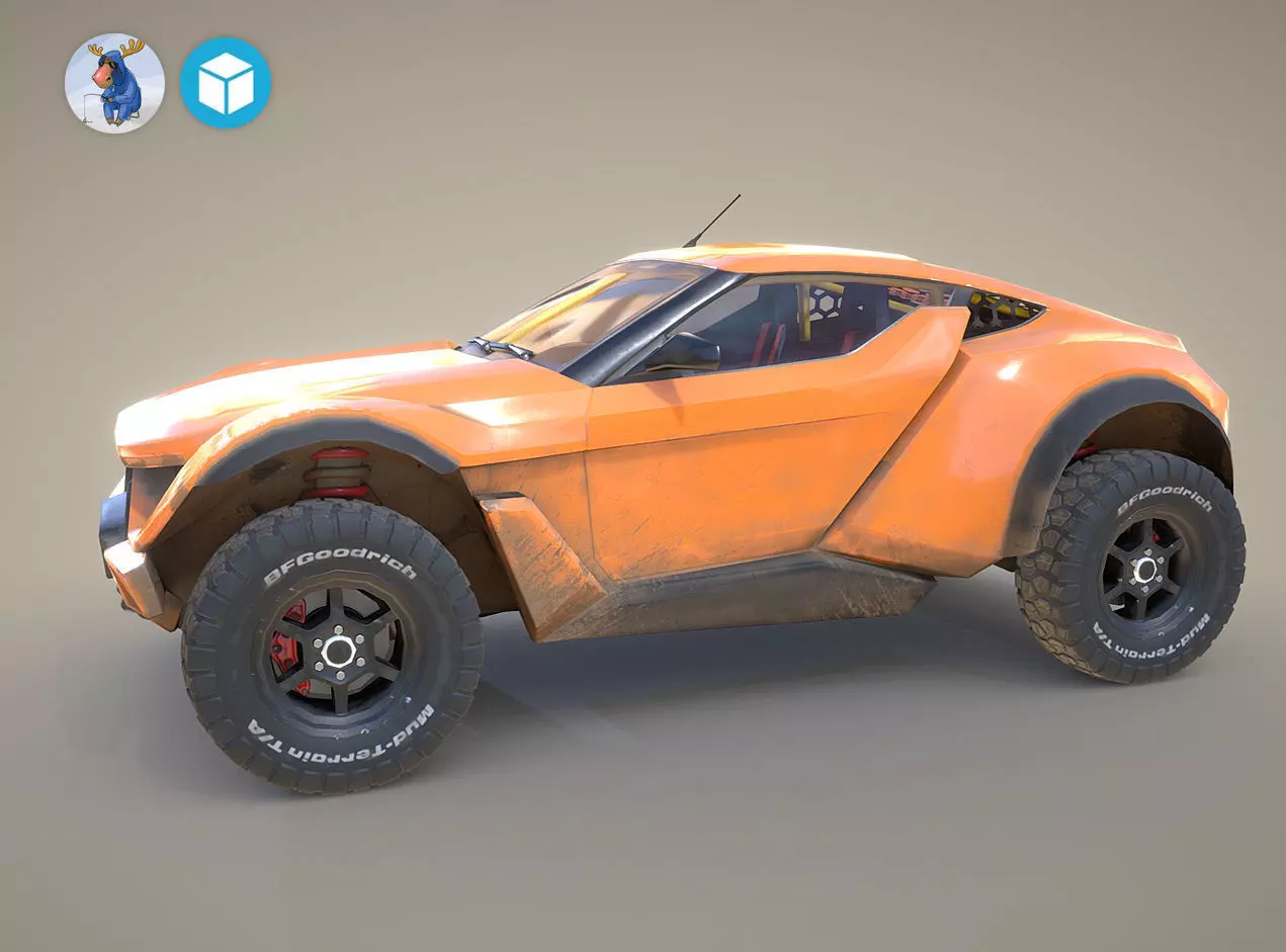Zarooq Racer Car Low-poly 3D model_0