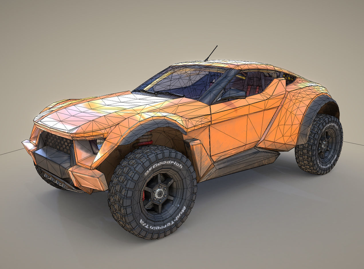 Zarooq Racer Car Low-poly 3D model_5