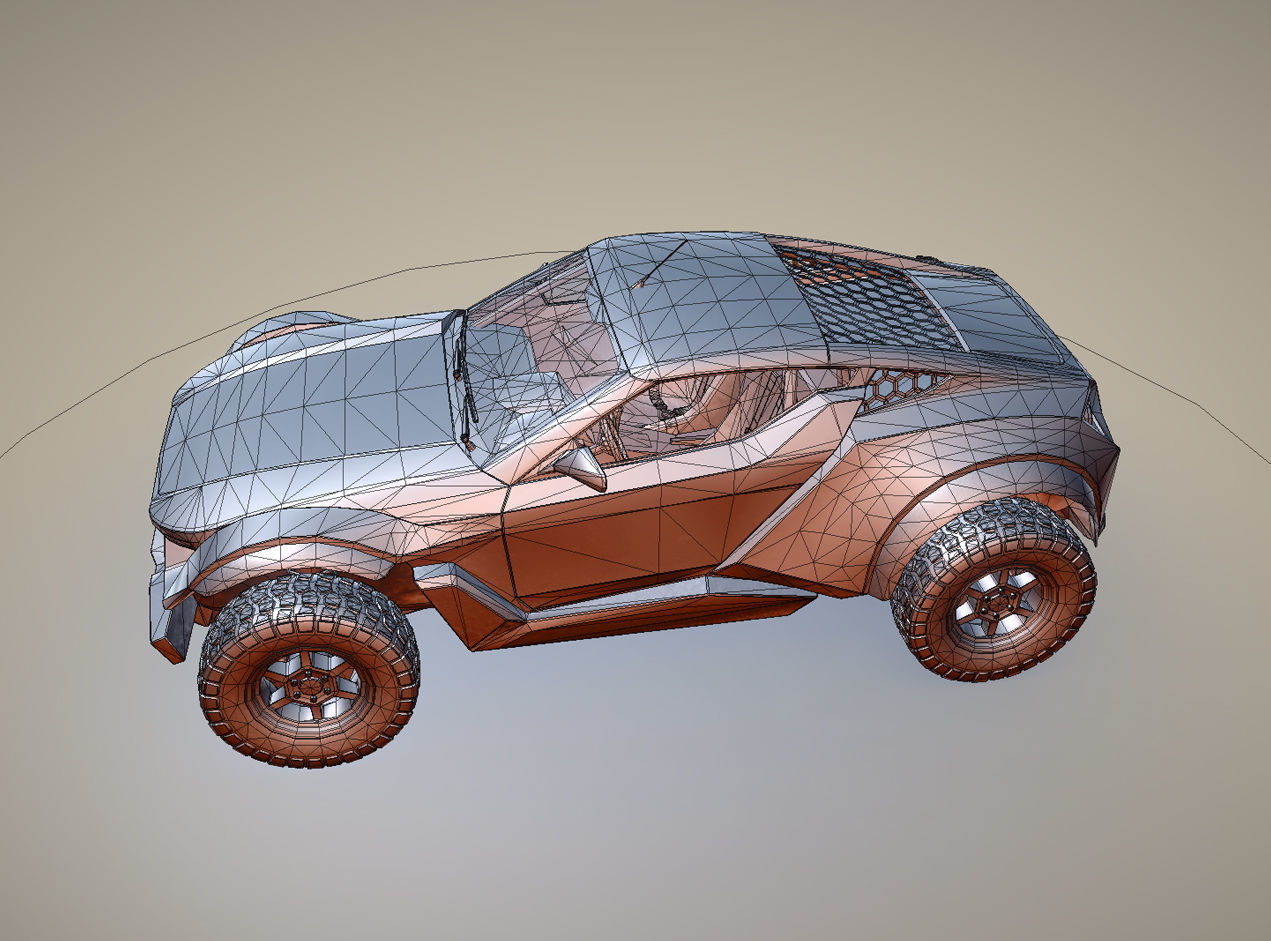 Zarooq Racer Car Low-poly 3D model_6