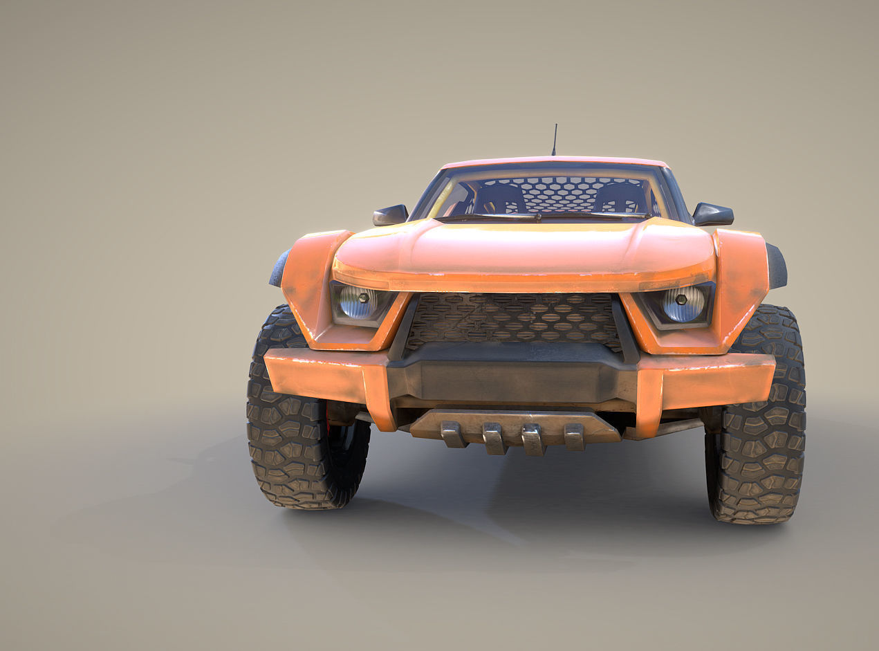 Zarooq Racer Car Low-poly 3D model_9