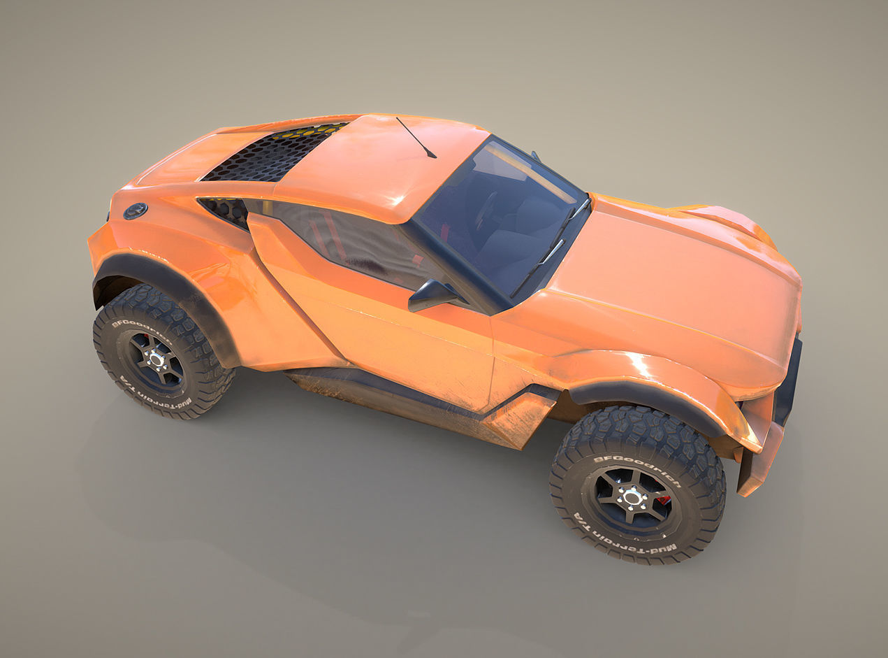 Zarooq Racer Car Low-poly 3D model_4