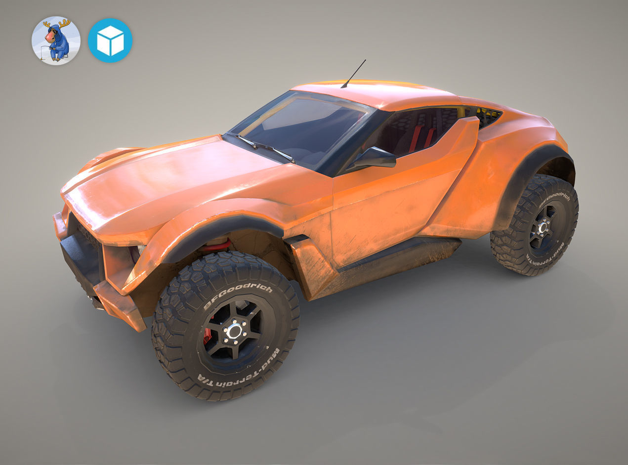 Zarooq Racer Car Low-poly 3D model_7