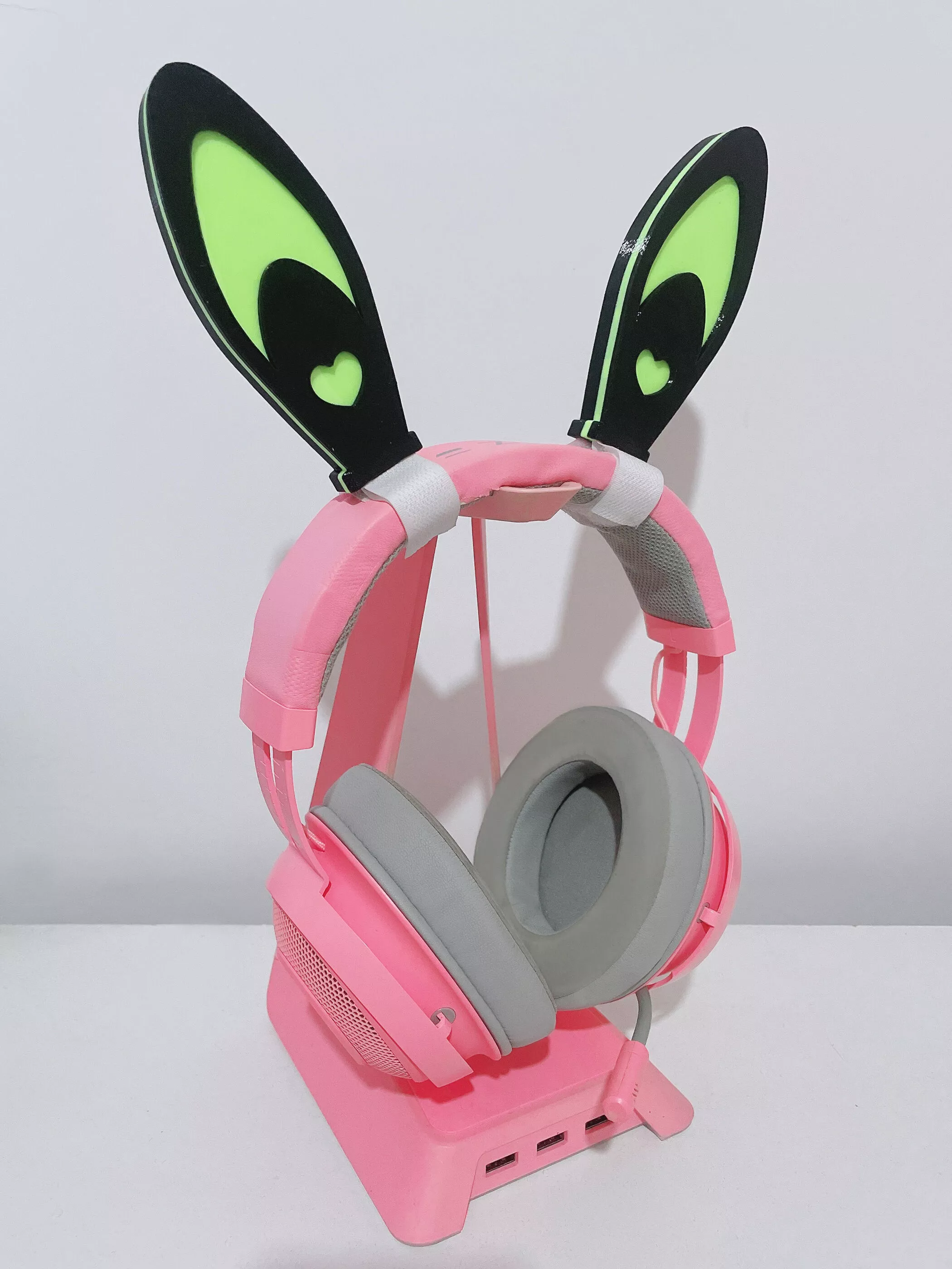 Cyberpunk bunny ears Headset - headphone Attachment - Accessory 3D print model