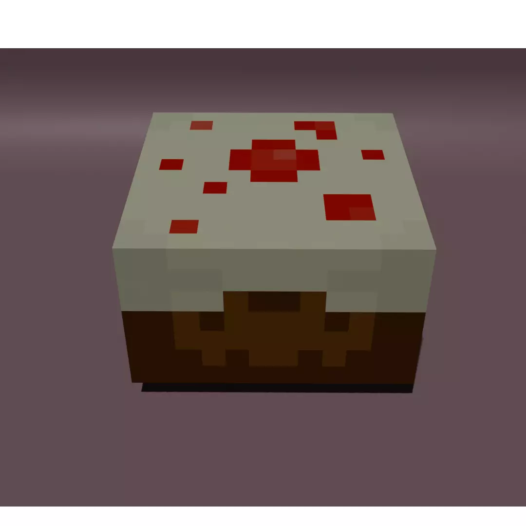 Stylized Minecraft Cake - Voxel 3D print model