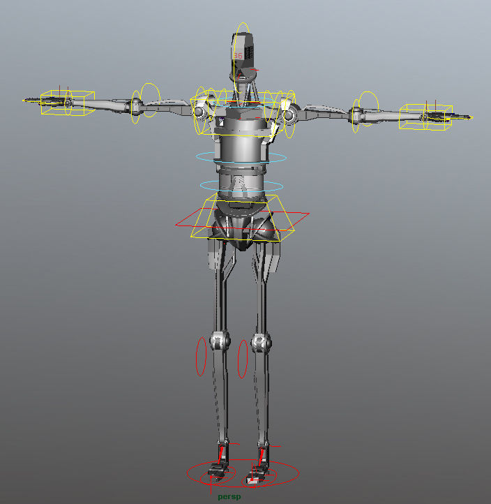 Main Frame Rigged 3D model_10