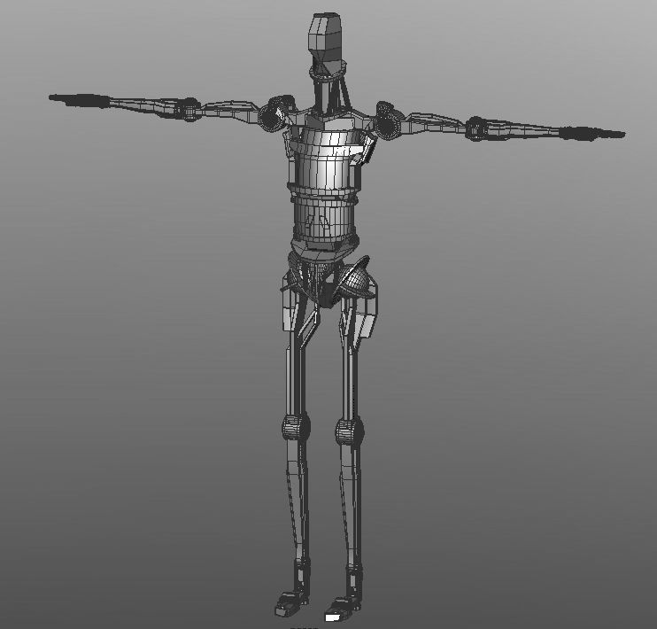 Main Frame Rigged 3D model_8