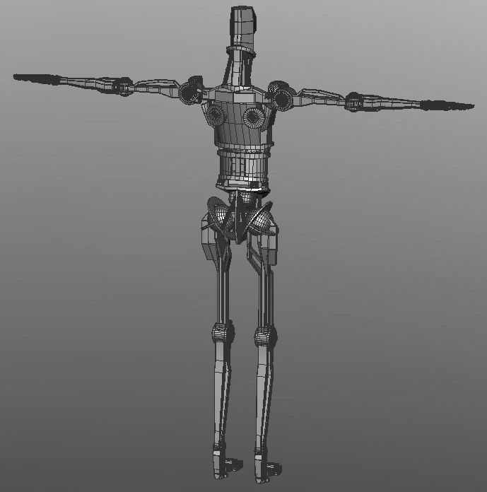 Main Frame Rigged 3D model_9