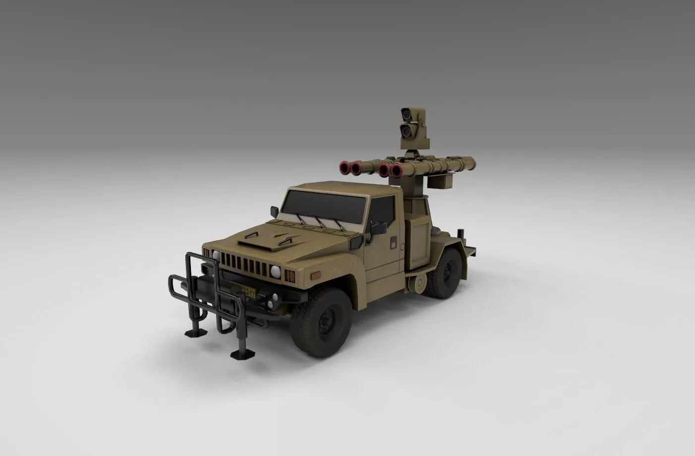 majid air defense system Low-poly 3D model
