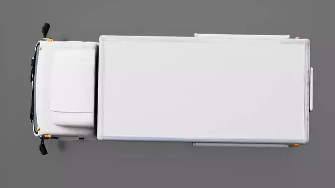 Disaster Relief Supply Truck Low-poly 3D model 6