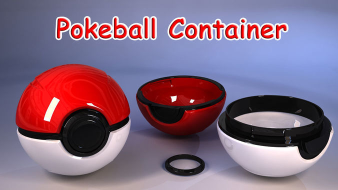 Pokeball container 3D print model