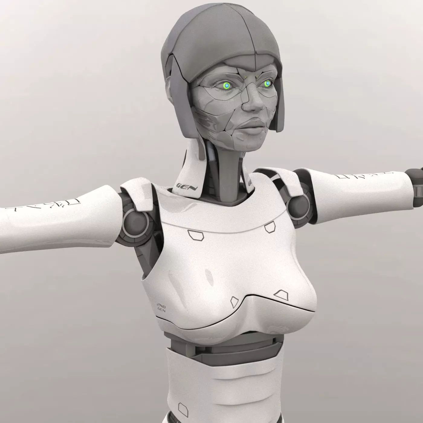 2ndGen female robot 3D model_0