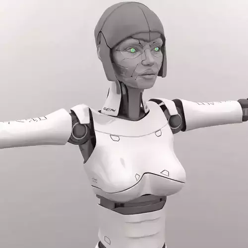 2ndGen female robot 3D model