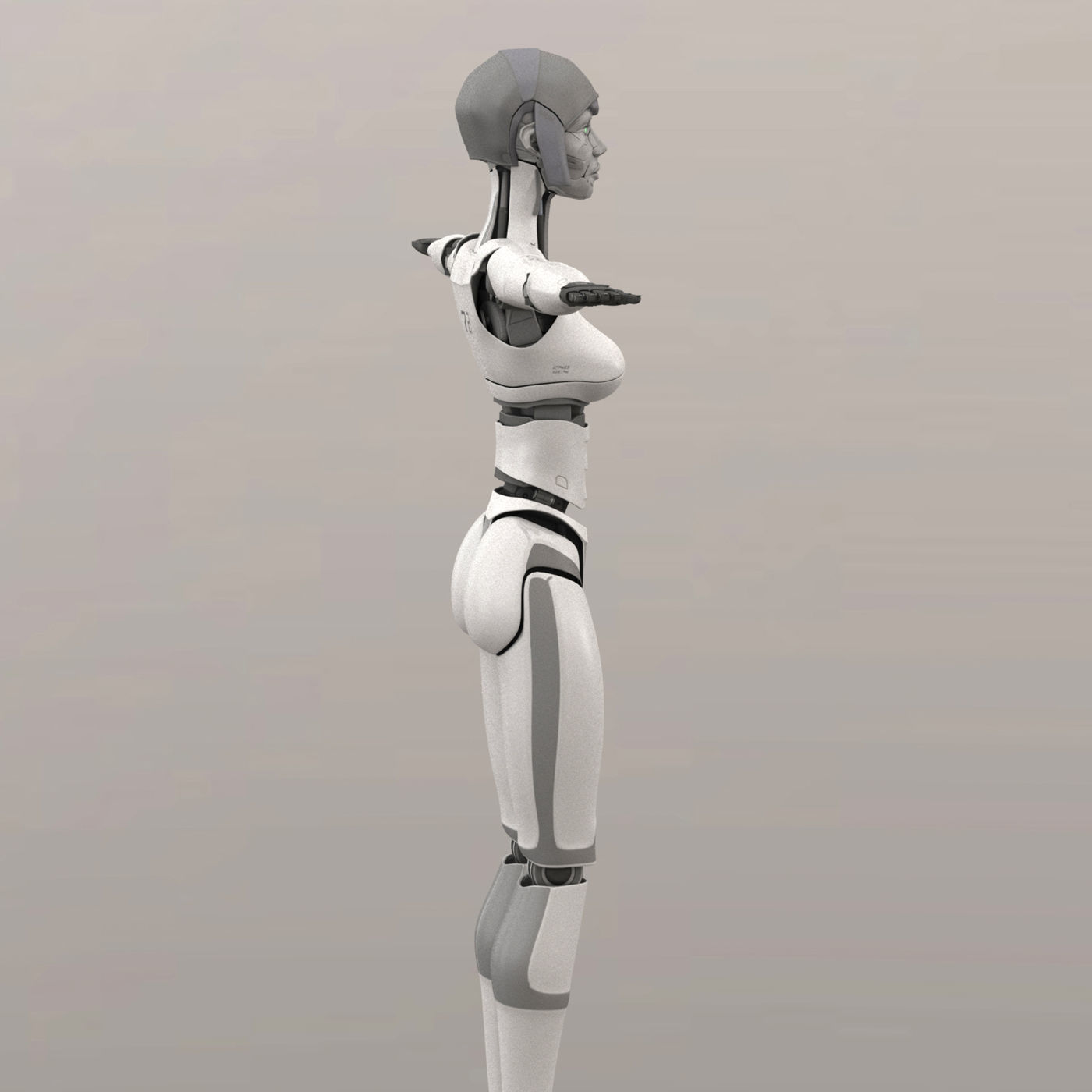 2ndGen female robot 3D model_5