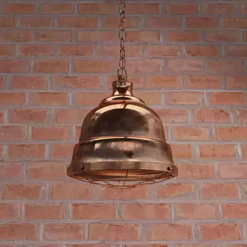 Copper Pendant Light Low-poly 3D model