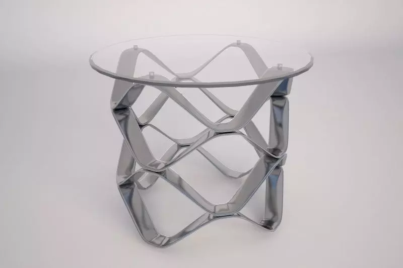 CoffeeTable side table made of metal and glass 3D model