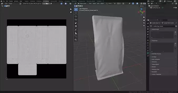 Coffee Bag Mockup 18 3D model 5
