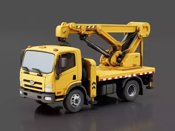 Heavy Duty Tow Truck Low-poly 3D model