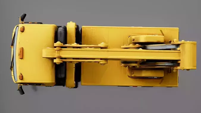 Heavy Duty Tow Truck Low-poly 3D model 6