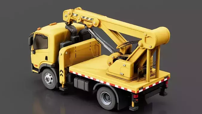 Heavy Duty Tow Truck Low-poly 3D model 3