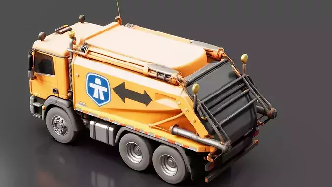 Road Maintenance Truck Low-poly 3D model 3