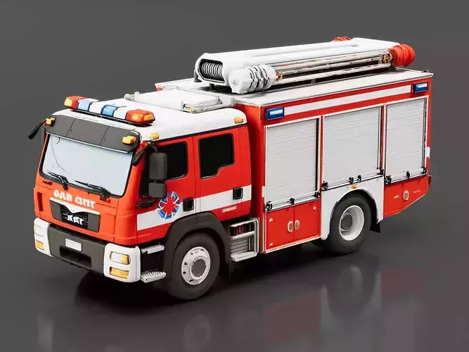 Search and Rescue Vehicle Low-poly 3D model